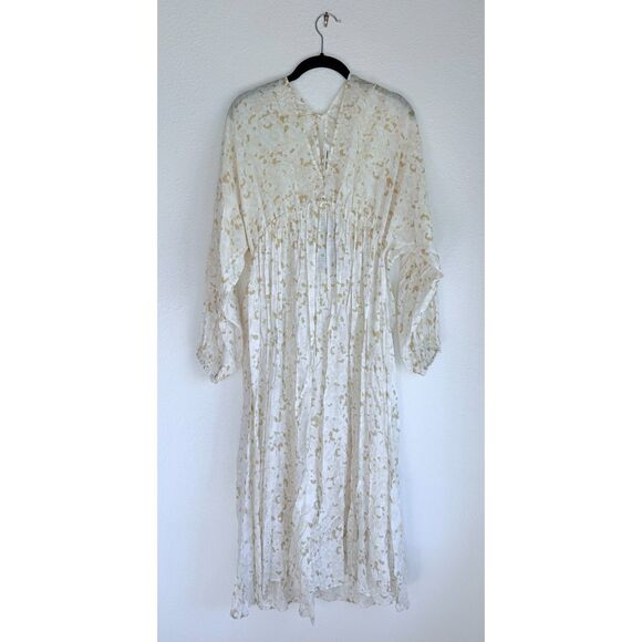 NWT Samsoe Samsoe Gertrud Empire Waist Midi Dress in Desert Flower Size Medium - Picture 5 of 16